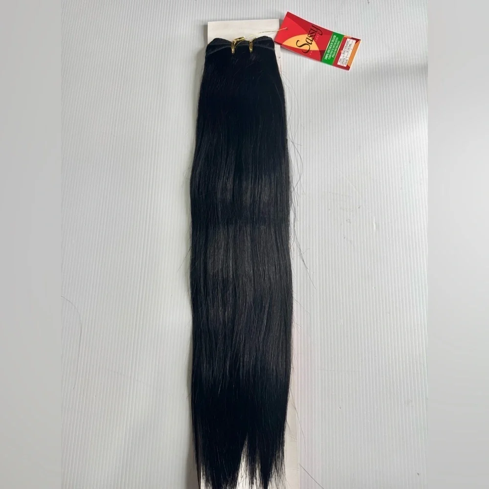 100% HUMAN HAIR | Black Weave Straight hair Extensions